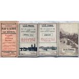 Quartet of LCC Tramways POCKET MAPS comprising issues dated October 1915 (a little worn but mainly