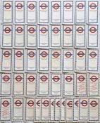 Large quantity (44) of London Underground diagrammatic card POCKET MAPS, all are Paul Garbutt issues