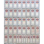 Large quantity (44) of London Underground diagrammatic card POCKET MAPS, all are Paul Garbutt issues