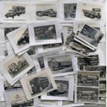 Large quantity (58) of lorry, truck, tanker etc MANUFACTURERS' b&w PHOTOGRAPHS, 1920s-60s period,