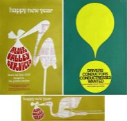 Selection (3) of 1960s/70s BUS POSTERS comprising 2 x January 1972 Aldershot & District and Thames