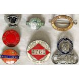 Selection (7) of bus/coach operator enamel etc CAP BADGES comprising Black & White Motorways,