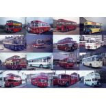 Very large quantity (c350) of South & Central Wales 35mm bus & coach COLOUR SLIDES (Agfachrome), all