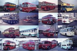 Very large quantity (c350) of South & Central Wales 35mm bus & coach COLOUR SLIDES (Agfachrome), all