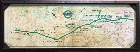 1945 London Underground Metropolitan Line CAR DIAGRAM (map) for compartment stock showing the