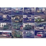 Large quantity (185) of 35mm Channel Islands (Jersey & Guernsey) bus & coach COLOUR SLIDES, all