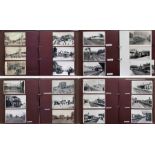 2 large albums of loose-mounted PHOTOGRAPHS/POSTCARDS compiled by the late Alan A Jackson, historian