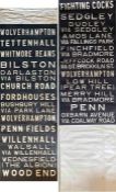 1950s Wolverhampton Corporation TROLLEYBUS DESTINATION BLIND. A complete blind in very good, ex-