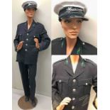 Southdown Motor Services female bus conductor's uniform - jacket with chrome buttons & SMS collar