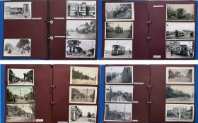 2 large albums of loose-mounted PHOTOGRAPHS/POSTCARDS compiled by the late Alan A Jackson, historian