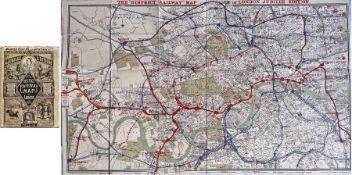 1887 District Railway MAP OF LONDON, Jubilee Edition, produced for Queen Victoria's golden