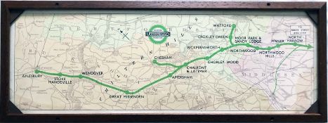 1937 London Underground Metropolitan Line CAR DIAGRAM (map) for compartment stock showing the