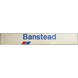 Network SouthEast STATION PLATFORM SIGN from Banstead on the former LB&SCR Epsom Downs line. The