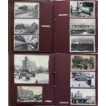 Large album of loose-mounted PHOTOGRAPHS/POSTCARDS compiled by the late Alan A Jackson,