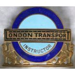 London Transport Central Buses Senior (driving) Instructors' CAP BADGE. This is the late 1960s issue