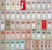 Large quantity (51) of 1930s-60s London Transport POCKET MAPS comprising 24 x Underground (mainly