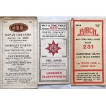 Selection (3) of 1920s/30s London independent bus operators' TIMETABLE LEAFLETS comprising No 2,