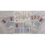 Quantity (10) of the c1965 special edition of the London Underground diagrammatic POCKET MAP, a