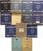 Selection (13) of 1950s BUS SPARE PARTS LISTS & MANUALS comprising 11 x Bristol Commercial