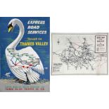 1960s double-crown COACH POSTER 'Express Services through the Thames Valley' by Derrick Sayer (
