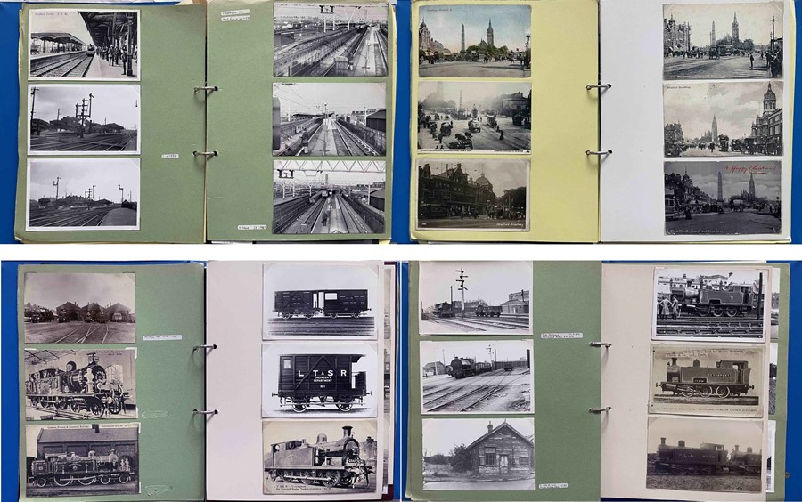 2 large albums of loose-mounted PHOTOGRAPHS/POSTCARDS compiled by the late Alan A Jackson, historian