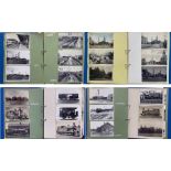 2 large albums of loose-mounted PHOTOGRAPHS/POSTCARDS compiled by the late Alan A Jackson, historian