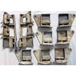 Selection (9) of London Underground CAB MOUNTING BRACKETS for destination plates comprising 2 x 3-