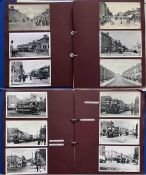 Large album of loose-mounted PHOTOGRAPHS/POSTCARDS compiled by the late Alan A Jackson,