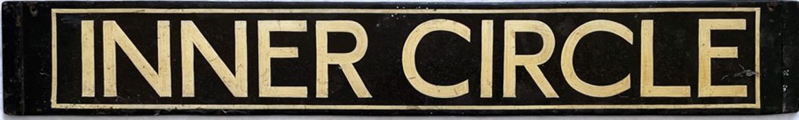 London Underground LINE PLATE "Inner Circle", believed to be from the 'Circle Stock' trains of the