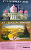 1980 British Rail (Southern Region) double-royal POSTER 'The Sussex Coast and Rolling Downs' by