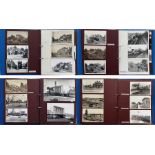 2 large albums of loose-mounted PHOTOGRAPHS/POSTCARDS compiled by the late Alan A Jackson, historian