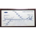 1950s British Railways (Eastern Region) CARRIAGE DIAGRAM 'Suburban Lines Route Diagram' showing