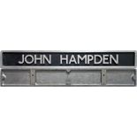 London Underground ex-Metropolitan Railway Bo-Bo electric locomotive, cast-alloy nameplate 'John