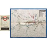 1919 London Underground MAP OF THE ELECTRIC RAILWAYS OF LONDON 'What to See & How to Travel' with