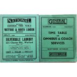 Pair of 1920s/30s National/General Country Services, Northern Division TIMETABLE BOOKLETS comprising