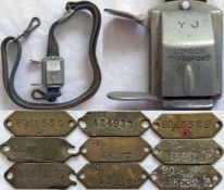 1930s London Transport Conductor's TICKET CANCELLER PUNCH with original strap & clips. Punches '