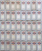 Large quantity (40) of London Underground diagrammatic card POCKET MAPS, Beck, Hutchison and Garbutt