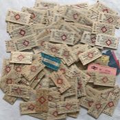 Large quantity (c200) of British Railways PLATFORM TICKETS, red diamond type, comprising c120