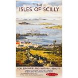 1956 British Railways (Western Region) double-royal POSTER 'The Isles of Scilly - for sunshine and