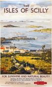 1956 British Railways (Western Region) double-royal POSTER 'The Isles of Scilly - for sunshine and