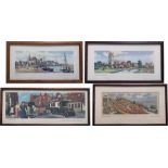 Selection (4) of railway CARRIAGE PRINTS, all framed & glazed, comprising 'Maldon, Essex' and '