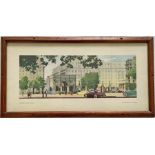 1940s/50s LNER/BR(E) CARRIAGE PRINT, mounted in original glazed frame, 'London, Marble Arch' from