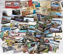 Large quantity (500+) of commercial picture POSTCARDS, almost all railway-related, mainly modern