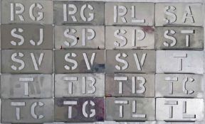 Quantity (20) of London Transport bus GARAGE ALLOCATION STENCIL PLATES for the following: Reigate