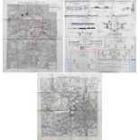 Quantity (11) of London MAPS & PLANS prepared in 1903/04 for the Royal Commission on London Traffic.