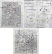 Quantity (11) of London MAPS & PLANS prepared in 1903/04 for the Royal Commission on London Traffic.