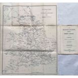 1838 RAILWAY MAP of England and Wales published as a fold-out from the 1837/38 edition of the