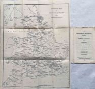 1838 RAILWAY MAP of England and Wales published as a fold-out from the 1837/38 edition of the