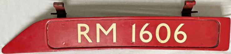 London Transport Routemaster BONNET FLEETNUMBER PLATE from RM 1606. The original RM 1606 entered