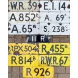 Selection (11) of London Underground enamel SIGNAL IDENTIFICATION PLATES including repeater type,